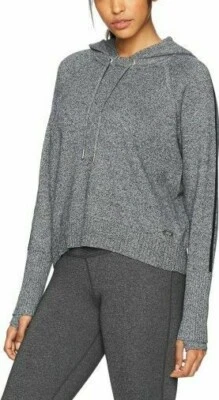 Calvin Klein Performance Cotton Cropped Hoodie Black Heather X-Large Size  - Image 1 of 2