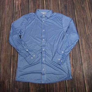 Halsbänder & Co. Hemd Herren mittelblau weiß gestreift Button Down eleganter Kragen - Bild 1 von 6