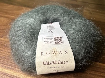 Hilo Rowan Kidsilk Haze #611 seda mohair verde drab 25 g 1 madeja Foto 1 de 4
