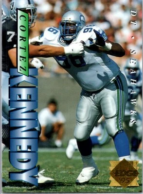 Cortez Kennedy Gold Logo Seattle Seahawks 1995 Collector's Edge #184 - Image 1 of 2