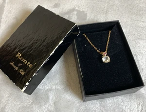 Vintage Gold Tone Genuine Ruby Pendant Necklace 80s Ronte of Beverly Hills - Picture 1 of 6