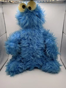 Vintage Sesame Street COOKIE MONSTER Knickerbocker Plush Muppet Rattle Eyes 16” - Picture 1 of 6