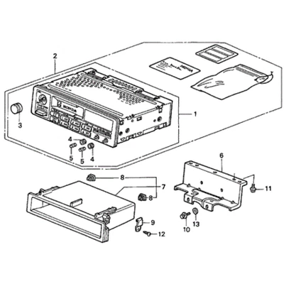 39100-SV5-A40 Tuner Assembly, Auto Radio (Anti Theft) (Panasonic) ( for Honda - Image 1 of 4