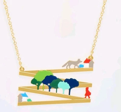 BN LES NEREIDES Les Néréides N2 Gold Red Riding Hood Journey Fairytale Necklace  - Image 1 of 2