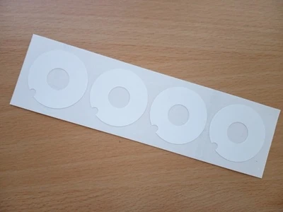 Tamiya 1/10 RC Porsche 956 Front Wheel Decal Set White 4 Sheets Used ZZG - Image 1 of 2