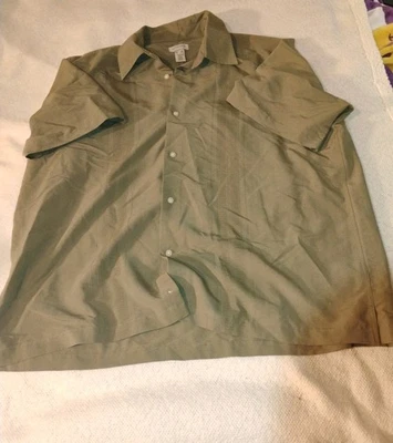 Men's Grey Concepts By Claiborne Button Up Short Sleeve Shirt 2XL - Image 1 of 4