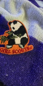 PANDA GIRL SCOUTS PATCH VFINTAGE LAPEL PIN - Picture 1 of 1