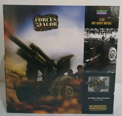 Forces of Valor US M2A1 105mm Howitzer (France, 1944) 1:32 WWII Unimax - Image 1 of 4