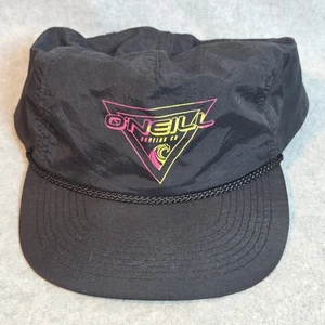 Vintage O'Neill Mütze schwarz Trucker Seil Druckknopflasche Surf Skate schnelltrocknend Cap - Bild 1 von 5