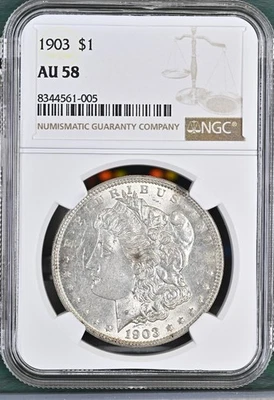 1903 Morgan Dollar NGC Certified AU58 - Image 1 of 2