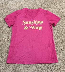 Camiseta Mujer Manga Corta Rosa Talla L, Sol y Vino - Imagen 1 de 7