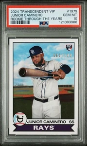 Junior Caminero 2024 Topps Transcendent VIP Through Years Rookie RC  /100 PSA 10 - Picture 1 of 2