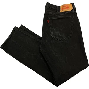 Levi's 501 Jeans Black Mens W40 L32 Regular Straight Fit Stretch Denim Red Tab - Picture 1 of 14