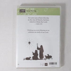Stampin Up Every Blessing New Stamp Set Phrases Christmas Shepherds Luke 2:11 - Picture 1 of 3