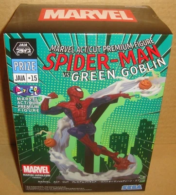 MARVEL ACT/CUT PREMIUM FIGURE SPIDER-MAN VS. GREEN GOBLIN SEGA 2025 - Immagine 1 di 4