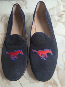 JP Crickets George schwarze Mustang Samt Halbschuhe Größe 8 SMU - Bild 1 von 6