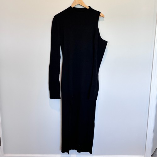 VETEMENTS Abito Monse donna grande asimmetrico maxi maglione misto lana manica unica moderno