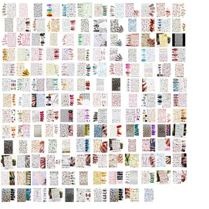 Self Adhesive Nail Stickers, Flower Butterfly Xmas Cute, Nail Art Decoration, UK - Picture 1 of 177