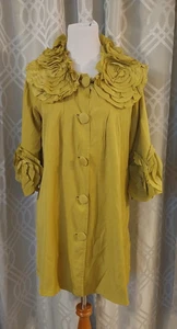 RYU Damen 1/4 Arm Bluse mit Knopfleiste leichte Jacke Größe L - Bild 1 von 7