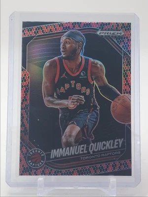 IMMANUEL QUICKLEY 2024-25 PANINI PRIZM BLACK SNAKESKIN RAPTORS Q3694 - Image 1 of 2
