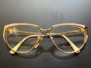 Vintage 80s Tura MOD 254 Women’s 135 MM Eyeglasses Gold Japan Frames Beautiful - Picture 1 of 14