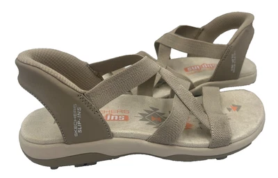 Skechers Women's Reggae Slim Stretch Flex Slip In Sandals Taupe Size:7 156H - Image 1 of 4