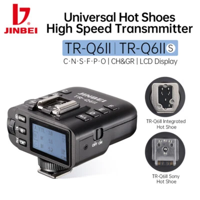 JINBEI TR-Q6II 2.4G TTL HSS High-speed SYNC Flash Trigger Transmitter Sony Canon - Image 1 of 4