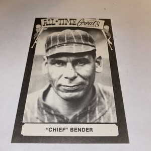 Charles Bender Philadelphia Athletics 1975 All Time Greats TCMA Postcard