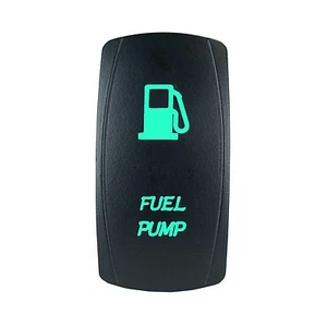 INTERRUPTOR ROCKER LED BOMBA DE COMBUSTIBLE ENCENDIDO/APAGADO TODO TERRENO UTV CAMIONETA TODOTERRENO ILUMINADA VERDE - Imagen 1 de 6