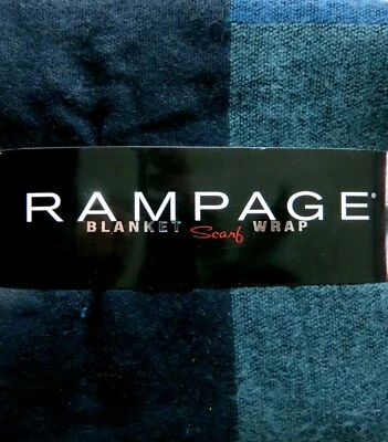 RAMPAGE Womens Blanket Wrap Scarf ~ Shades of Blue ~ NEW - Изображение 1 из 3