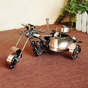 Recycled Scrap Metal Art Tricycle Motorcycle Diecast Model Motorbike Sculpture - Picture 1 of 24