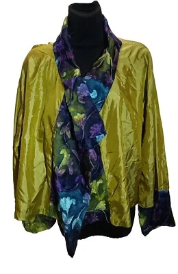 Sterling Styles VTG Silk ARTSILK Womens One Size Kimono Style Jacket Top Wow!  - Image 1 of 4