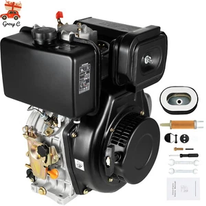10HP 4 Stroke Diesel Engine Heavy Duty Single Cylinder Shaft 418CC Air-Cooled - Picture 1 of 10