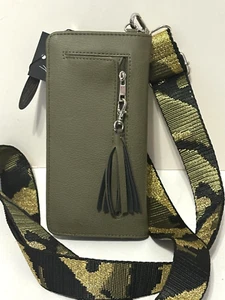New K-CARROLL CROSSBODY PURSE BAG Pouch Wallet Army Green #689 204 NWT - Picture 1 of 7