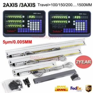 Precision 5um Linear Scale 2/3 Axis Digital Readout DRO Display w/ 3meter Cable - Picture 1 of 55