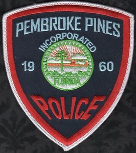 👀🤔😂👍  Pembroke Pines Florida Police Shoulder Patch - Picture 1 of 2