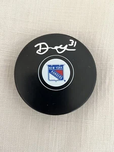 Dylan Garand Autographed New York Rangers Puck - Picture 1 of 1