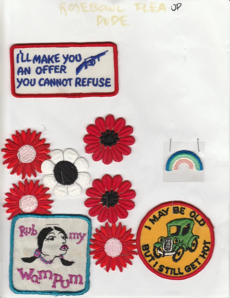 Vintage Patches Rifle Sunflowers Rainbow I May Be Old But I Still Get Hot - Image 1 of 1