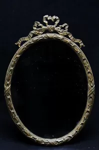 antique 19th C gilt bronze picture / mirror Frame, height 9.8 inch / 25 cm - Bild 1 von 5