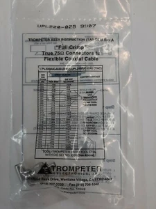 Trompeter UPL220-025 SH BNC Crimp Connector 75 ohm Straight - Picture 1 of 3