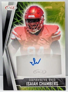 2022 SAGE Autographs Black #A-IC Isaiah Chambers McNeese State Cowboys RC - Picture 1 of 2