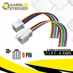 KFZ Stecker 9-polig Reparatursatz Steckverbinder Universalstecker Auto + Kabel - Picture 1 of 2