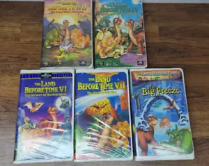 The Land Before Time 2, 4, 6, 7, 8 Clamshell VHS Lot - Picture 1 of 11