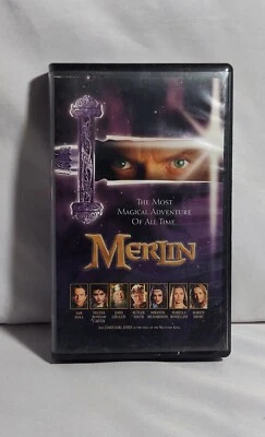 MERLIN - VHS Video Tape Clamshell Case Movie Helena Bonham-Carter  - Image 1 of 4
