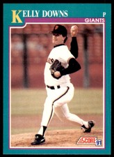 1991 SCORE KELLY DOWNS SAN FRANCISCO GIANTS #654