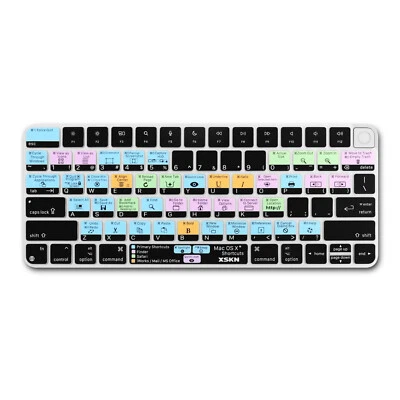 XSKN macOS Shortcuts Silicone Keyboard Cover for 2021+ iMac 24" Magic Keyboard - Image 1 of 4