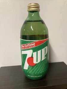 Vintage 16 Unzen 7 Up Flasche voll neu versiegelt Schaum Styroporglas neuwertig LA Beast YT - Bild 1 von 10