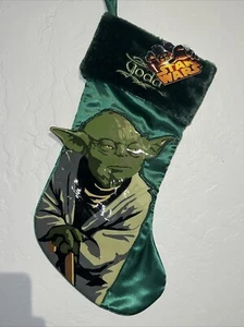 Star Wars 2013 Yoda 3D Green Satin Stocking Kurt S Adler Christmas. NWT✅ - Picture 1 of 6