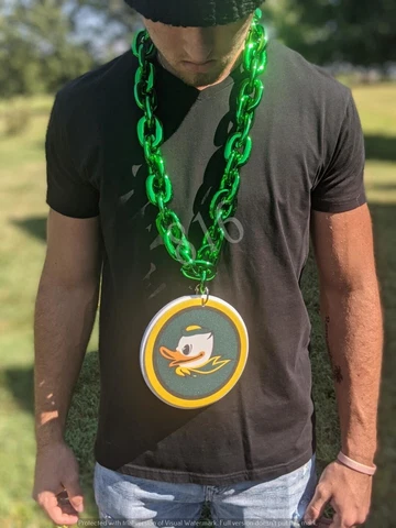Oregon Ducks Fan Chain, Giant Necklace Licensed NCAA Cover