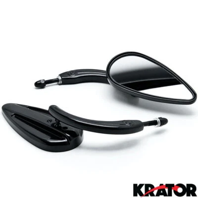 Motorcycle Mirrors Universal Left & Right M8 M10 8mm Bolts For Harley Bikes - Image 1 of 3